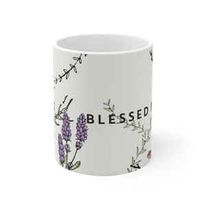 Blessed is She-White Ceramic Mug